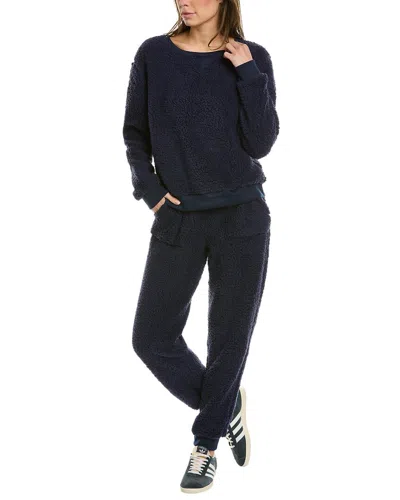 Catherine Malandrino Catherine  2pc Polar Fleece Pajama Pant Set In Blue