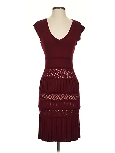 Pre-owned Catherine Malandrino Cocktail Dress In Burgundy