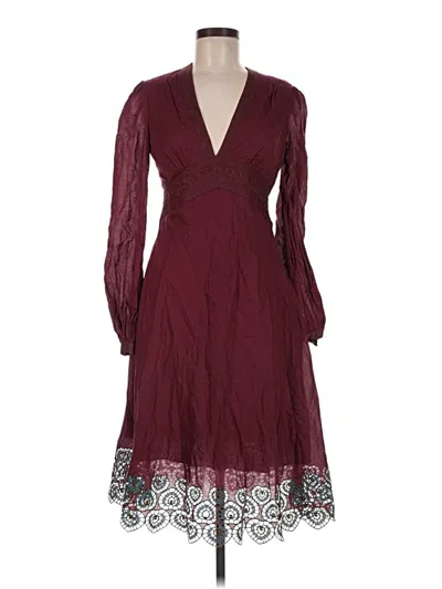 Pre-owned Catherine Malandrino Cocktail Dress In Burgundy