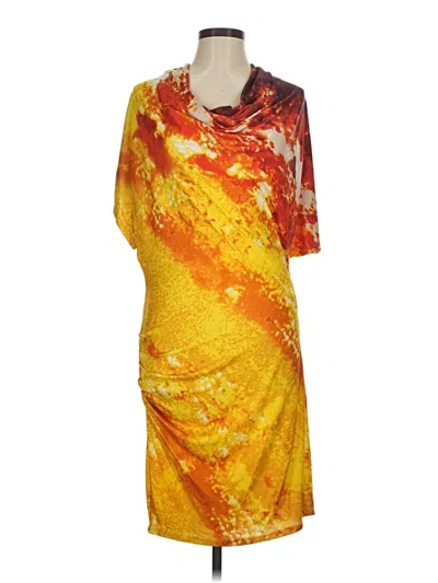 Pre-owned Catherine Malandrino Cocktail Dress In Orange