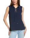Catherine Malandrino Collared Laced-up Tank