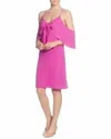 Catherine Malandrino Eden Cold Shoulder Chiffon Dress In Pink In Pink
