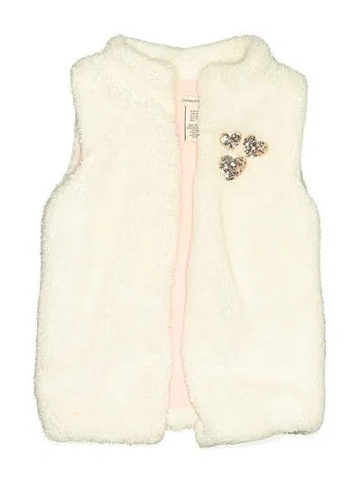 Pre-owned Catherine Malandrino Kids' Faux Fur Vest In Ivory