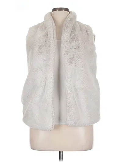 Pre-owned Catherine Malandrino Faux Fur Vest In Ivory