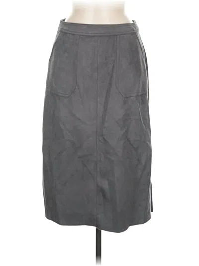 Pre-owned Catherine Malandrino Faux Leather Skirt In Gray