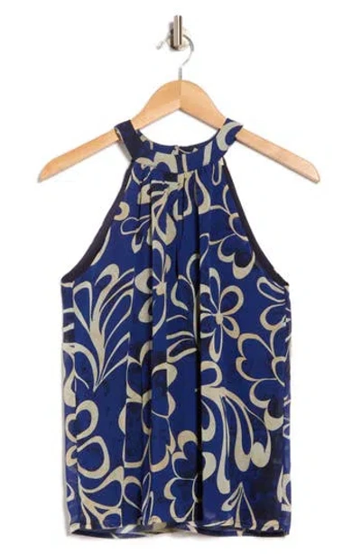 Catherine Malandrino Floral Halter Neck Chiffon Top