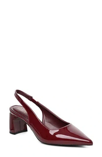 Catherine Malandrino Kildly Pointed Toe Slingback Pump In Burgundy Patent