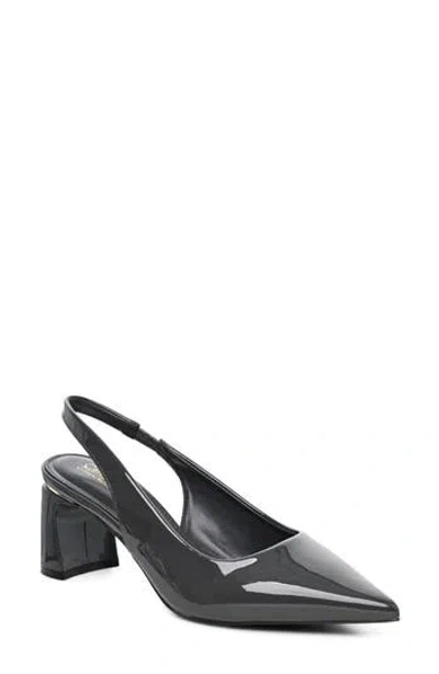 Catherine Malandrino Kildly Pointed Toe Slingback Pump In Charcoal Patent