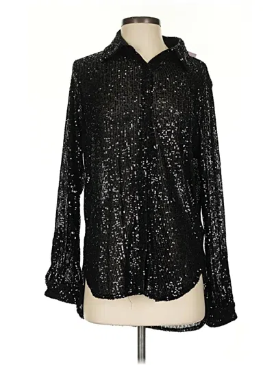 Pre-owned Catherine Malandrino Long Sleeve Blouse In Black