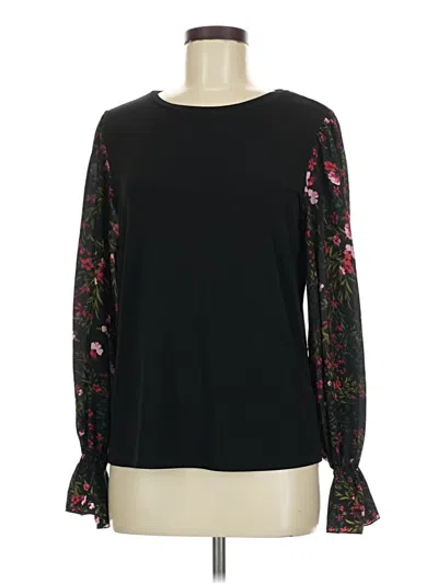 Pre-owned Catherine Malandrino Long Sleeve Blouse In Black