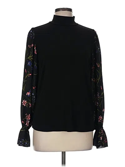 Pre-owned Catherine Malandrino Long Sleeve Blouse In Black