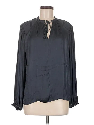 Pre-owned Catherine Malandrino Long Sleeve Blouse In Black