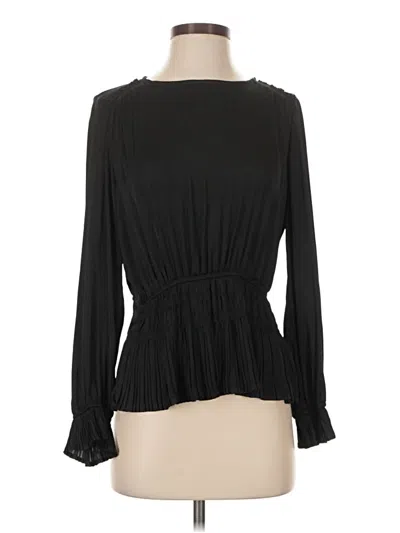 Pre-owned Catherine Malandrino Long Sleeve Blouse In Black