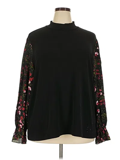Pre-owned Catherine Malandrino Long Sleeve Blouse In Black