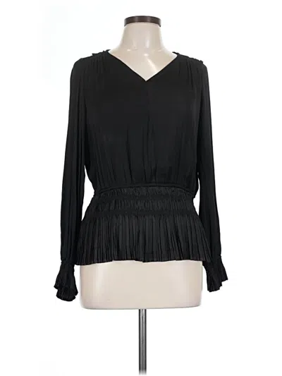Pre-owned Catherine Malandrino Long Sleeve Blouse In Black