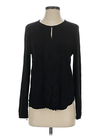 Pre-owned Catherine Malandrino Long Sleeve Blouse In Black