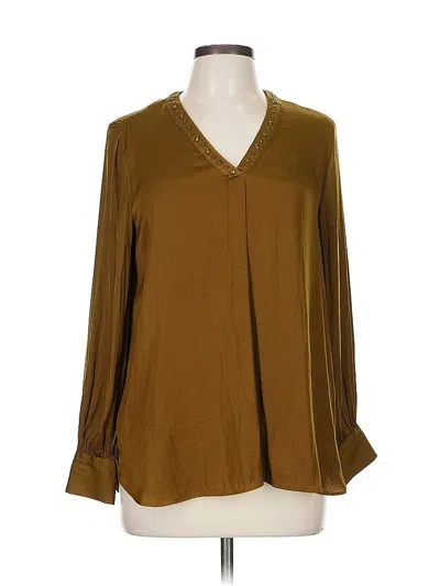 Pre-owned Catherine Malandrino Long Sleeve Blouse In Brown