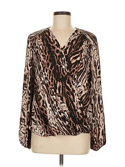 Pre-owned Catherine Malandrino Long Sleeve Blouse In Brown