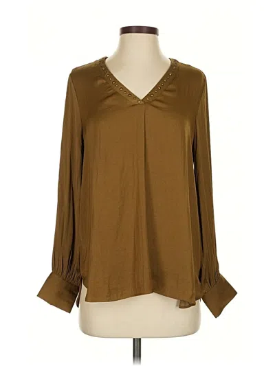 Pre-owned Catherine Malandrino Long Sleeve Blouse In Brown