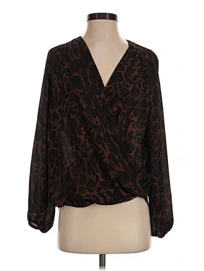 Pre-owned Catherine Malandrino Long Sleeve Blouse In Brown