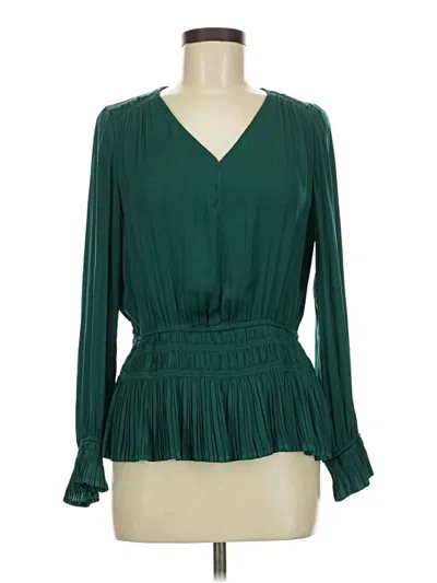 Pre-owned Catherine Malandrino Long Sleeve Blouse In Green
