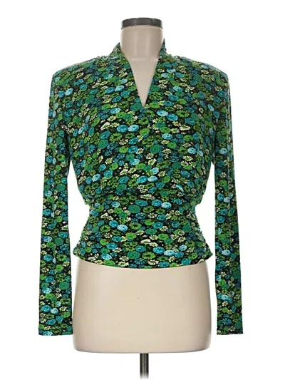 Pre-owned Catherine Malandrino Long Sleeve Blouse In Green