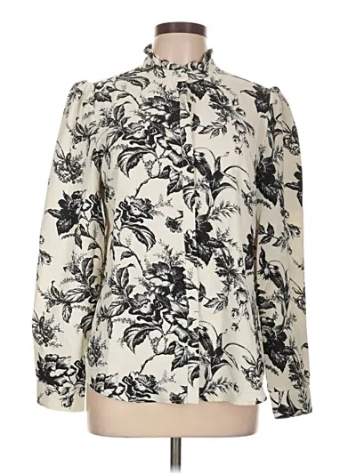 Pre-owned Catherine Malandrino Long Sleeve Blouse In Ivory