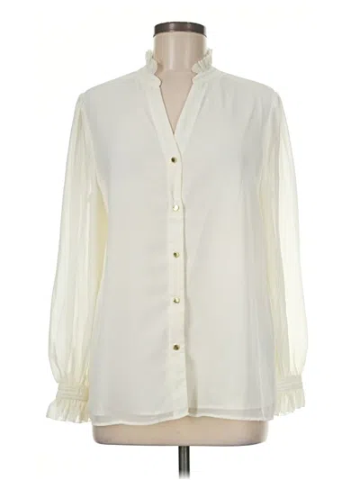 Pre-owned Catherine Malandrino Long Sleeve Blouse In Ivory