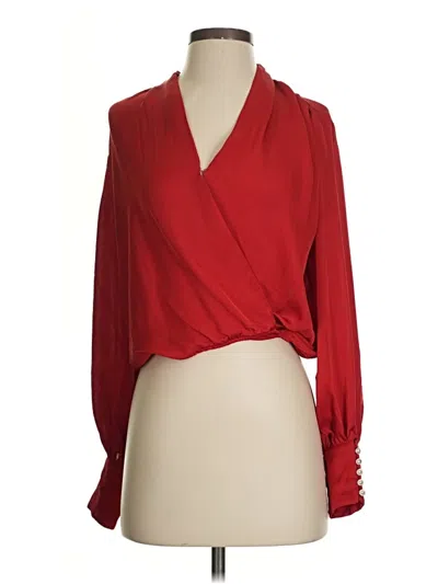 Pre-owned Catherine Malandrino Long Sleeve Blouse In Red