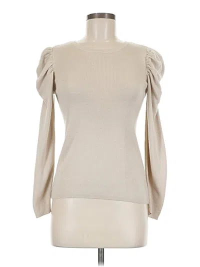 Pre-owned Catherine Malandrino Long Sleeve Blouse In White