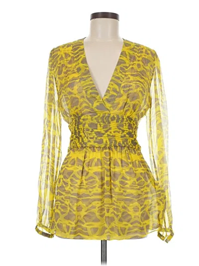 Pre-owned Catherine Malandrino Long Sleeve Blouse In Yellow