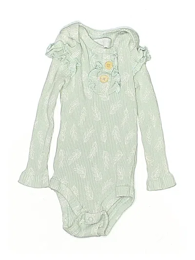Pre-owned Catherine Malandrino Babies' Long Sleeve Onesie In Green