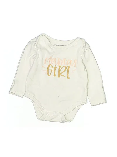Pre-owned Catherine Malandrino Babies' Long Sleeve Onesie In White