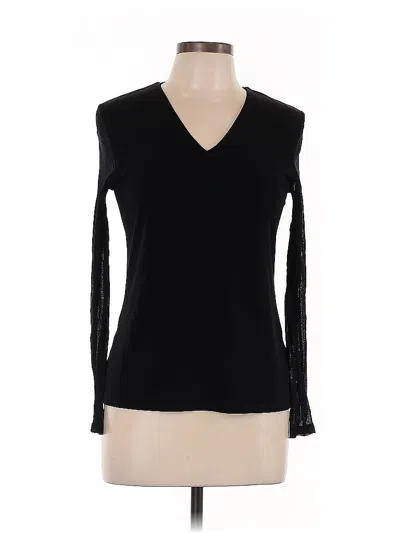 Pre-owned Catherine Malandrino Long Sleeve T-shirt In Black