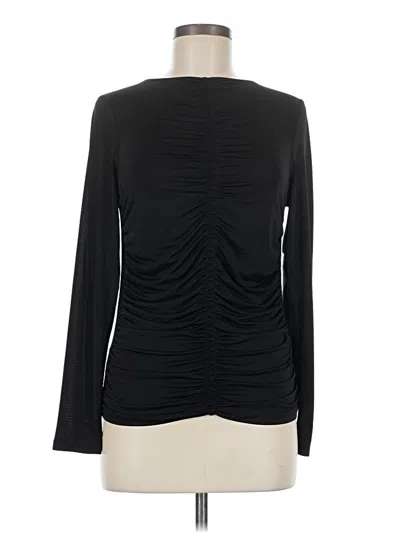 Pre-owned Catherine Malandrino Long Sleeve Top Black Cowl Neck Tops