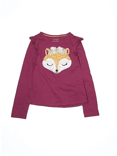 Pre-owned Catherine Malandrino Kids' Long Sleeve T-shirt In Burgundy