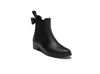Catherine Malandrino Matte Bow Chelsea Rain Rubber Boots In Black In Black
