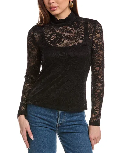 Catherine Malandrino Mock Neck Top In Black
