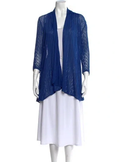 Pre-owned Catherine Malandrino Open Front Sweater In Blue