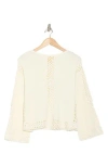 Catherine Malandrino Open Knit Long Sleeve Top
