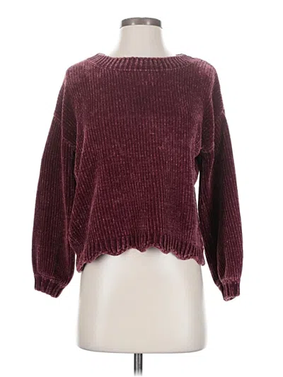 Pre-owned Catherine Malandrino Pullover Sweater In Burgundy