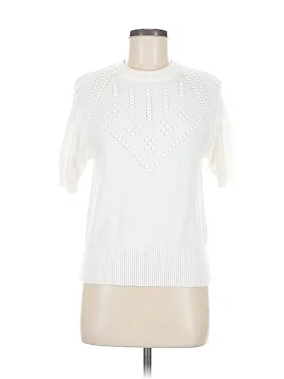 Pre-owned Catherine Malandrino Pullover Sweater In White
