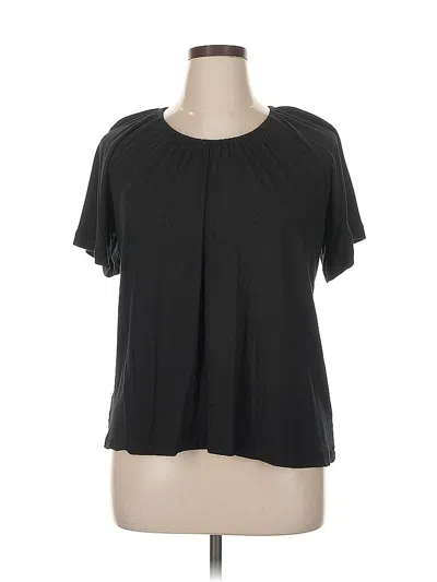 Pre-owned Catherine Malandrino Short Sleeve Blouse In Black
