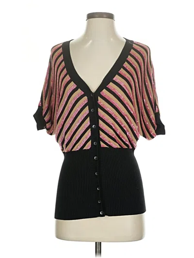 Pre-owned Catherine Malandrino Short Sleeve Blouse In Black