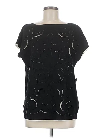 Pre-owned Catherine Malandrino Short Sleeve Blouse In Black