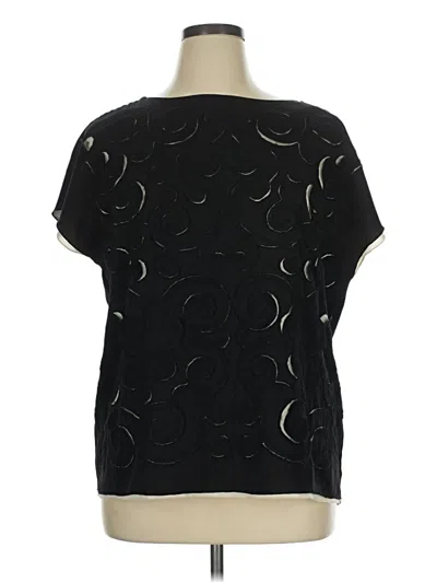 Pre-owned Catherine Malandrino Short Sleeve Blouse In Black