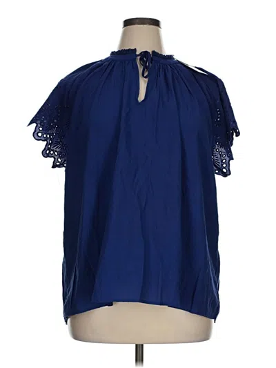 Pre-owned Catherine Malandrino Short Sleeve Blouse In Blue