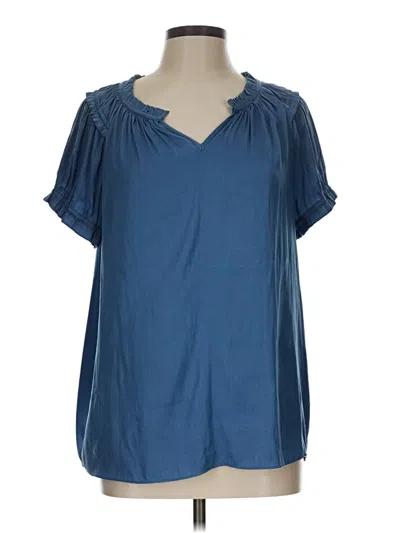Pre-owned Catherine Malandrino Short Sleeve Blouse In Blue