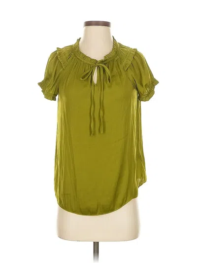 Pre-owned Catherine Malandrino Short Sleeve Blouse In Green