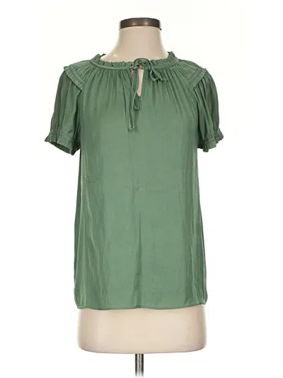 Pre-owned Catherine Malandrino Short Sleeve Blouse In Green